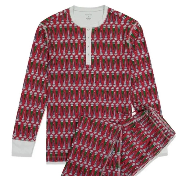 TOP ONLY Roller Rabbit Maisonette St Nick pajama top Spencer Medium Red Holiday - Picture 1 of 7